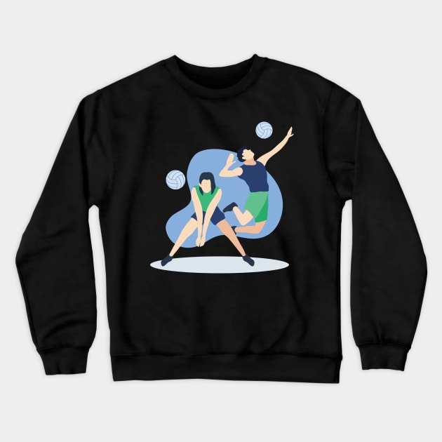 Volleyball Crewneck Sweatshirt by FreeExpressionWear